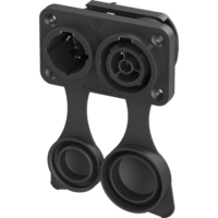 Neutrik NAC3PX-TRUE1 PowerCON Waterproof Duplex Male / Female Power In / Out Receptacle with Cap